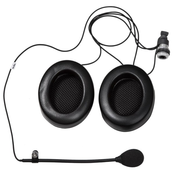 Open Face Helmet Mic-Boom & Earmuffs